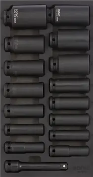 Impact deep socket set 1/2" SFS-S 16-pcs. redirect to product page