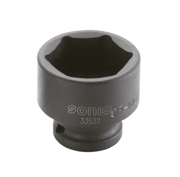 Impact socket 1/2" 6-point 19mm