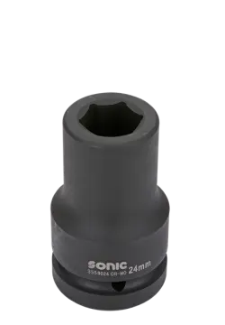 Impact socket 1" 6-point deep 24mm