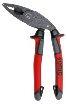 Ergonomic power combination pliers 8"