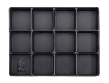 Empty tray, 12 compartments (290x370x48mm)
