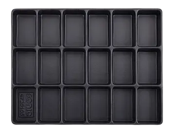 Empty tray, 18 compartments (290x370x48mm)