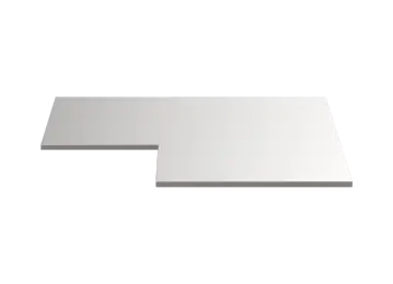 MSS+ stainless steel corner worktop 1060x1060x20mm