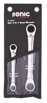 4 in 1 ratcheting wrench set in pouch 2-pcs.