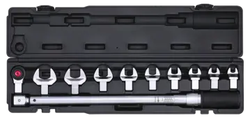 Torque wrench set 1/2" exchangable open 68-340Nm 11-pcs.