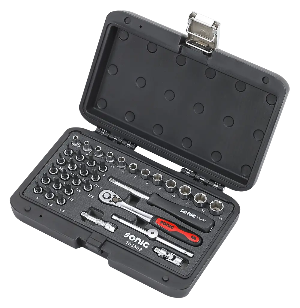 BMCS socket and bitsocket set 1/4" 35-dlg.