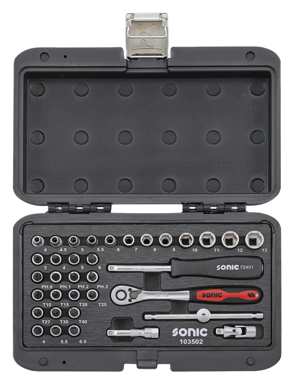 BMCS socket and bitsocket set 1/4" 35-dlg. BMCS socket and bitsocket set 1/4" 35-dlg.