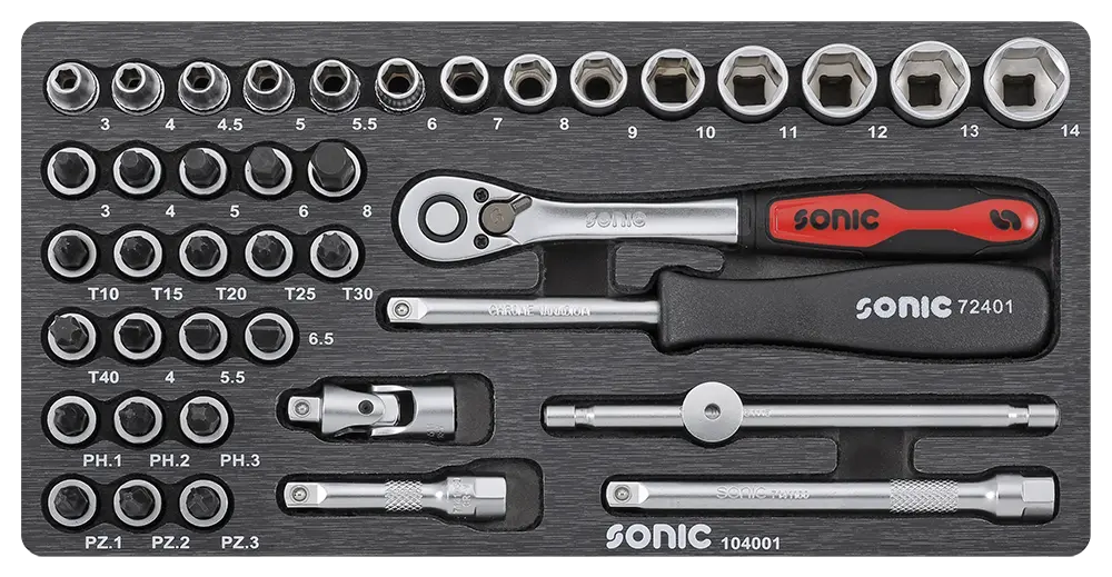 BMCS bit socket set 1/4" 40-dlg.