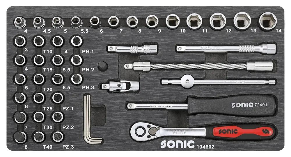BMCS bit socket set 1/4" 46-dlg.