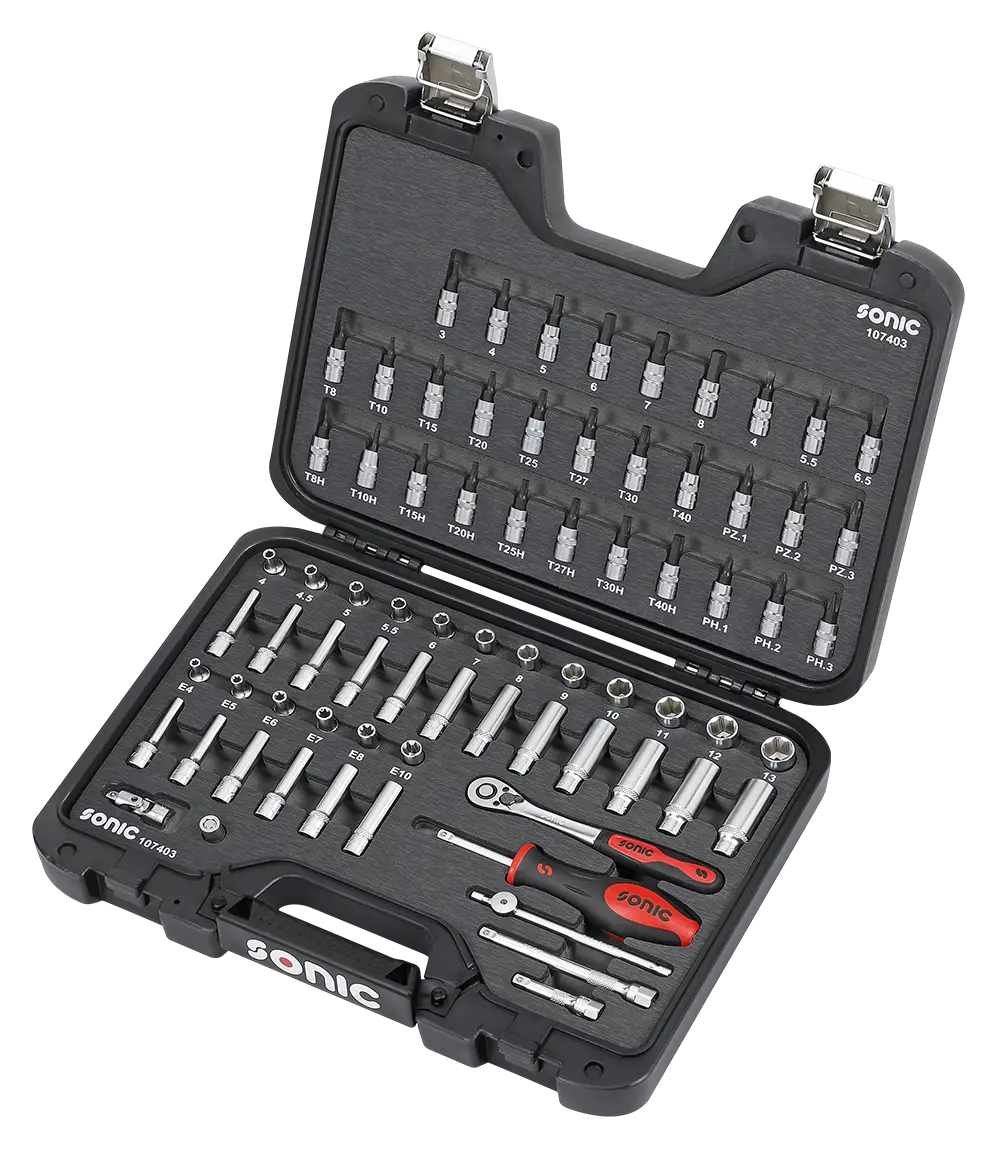 BMCS socket set 1/4" 74-dlg.