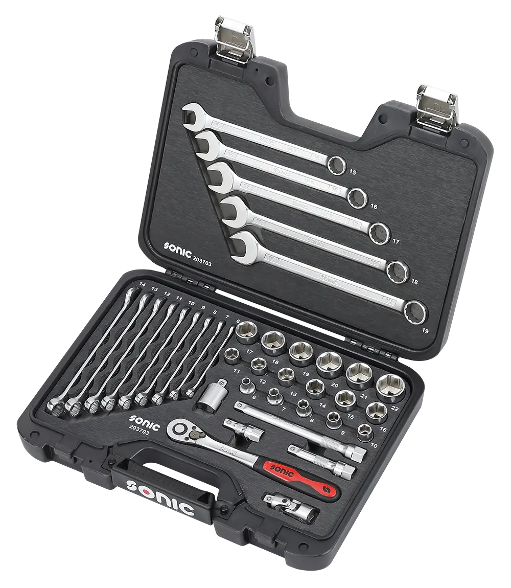 BMCS socket and wrench set 3/8" 37-pcs.