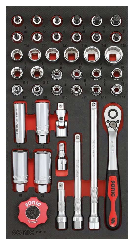 Bit socket set 3/8" SFS-S 41-pcs.