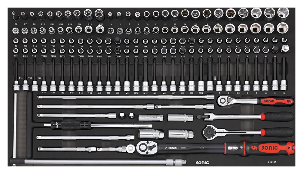 Socket set 3/8" SFS-L 164-pcs.