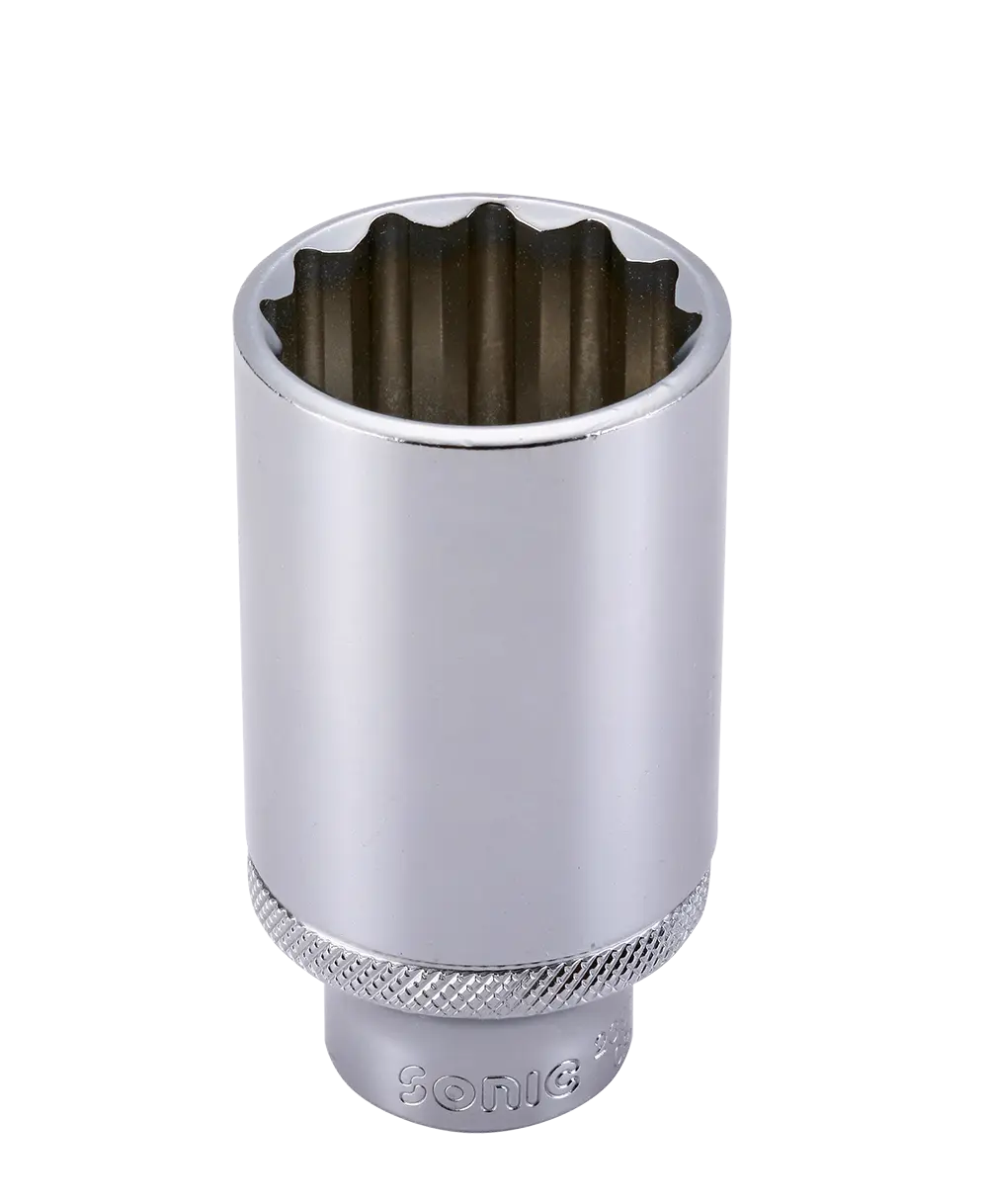 Socket 1/2" 12-point deep 1" SAE