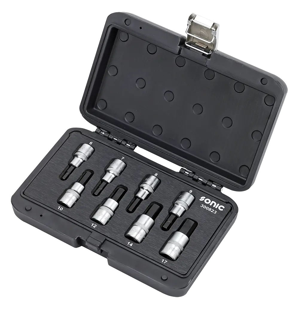 BMCS bit socket hex set 1/2" 8-pcs.