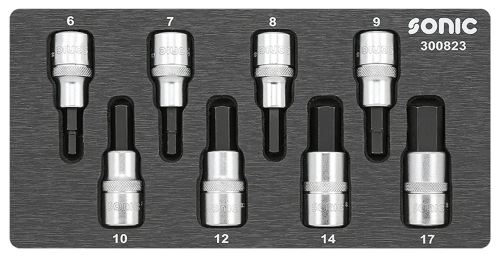 BMCS bit socket hex set 1/2" 8-pcs.