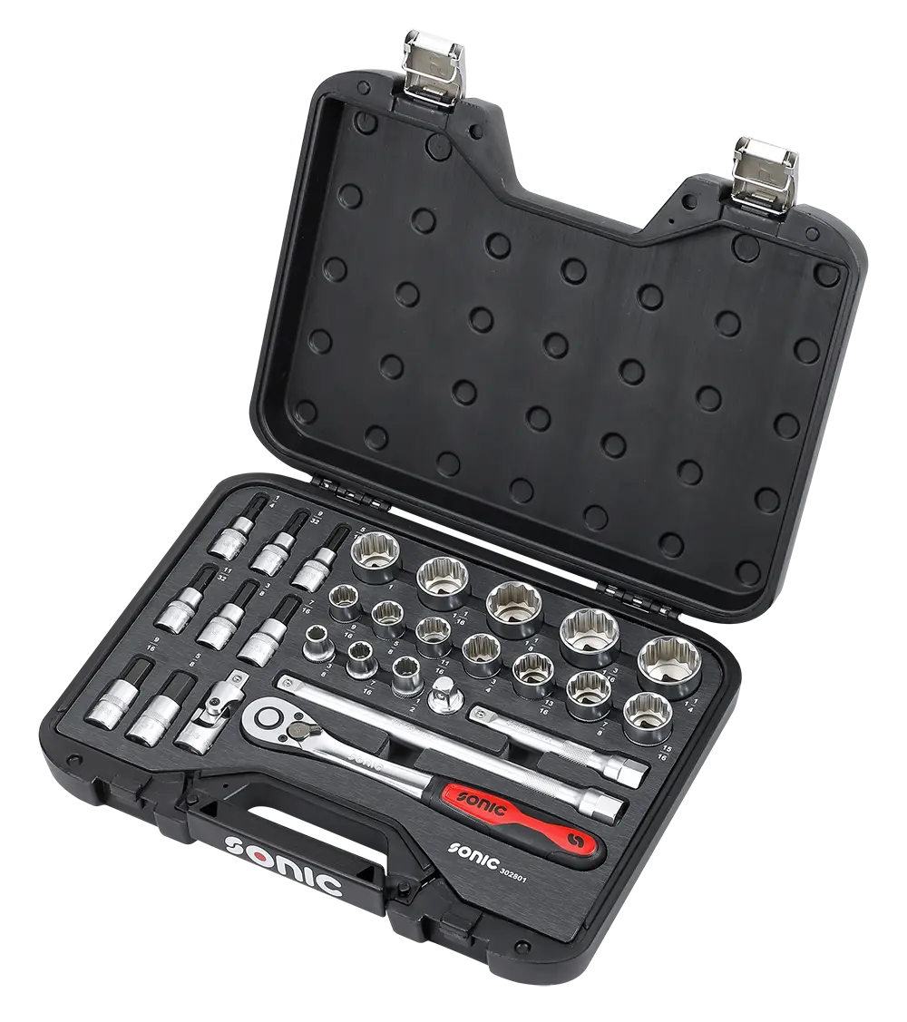 BMCS socket set 1/2" SAE 28-pcs