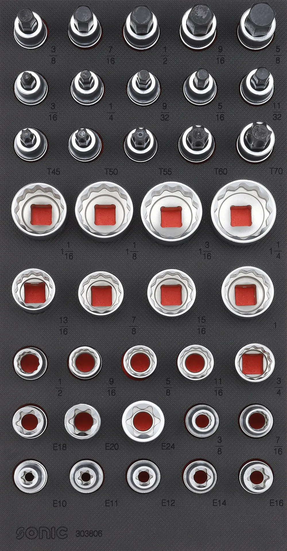 Bit socket set 1/2" SFS-S SAE 38-pcs. Bit socket set 1/2" SFS-S SAE 38-pcs.