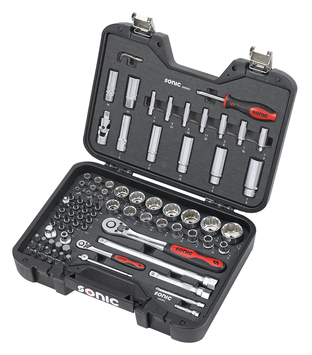 BMCS socket set 1/4" and 1/2" SAE 85-pcs.