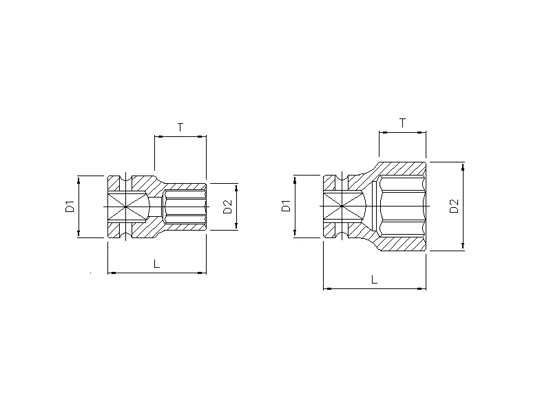 Impact socket 3/8" 6-point 8mm