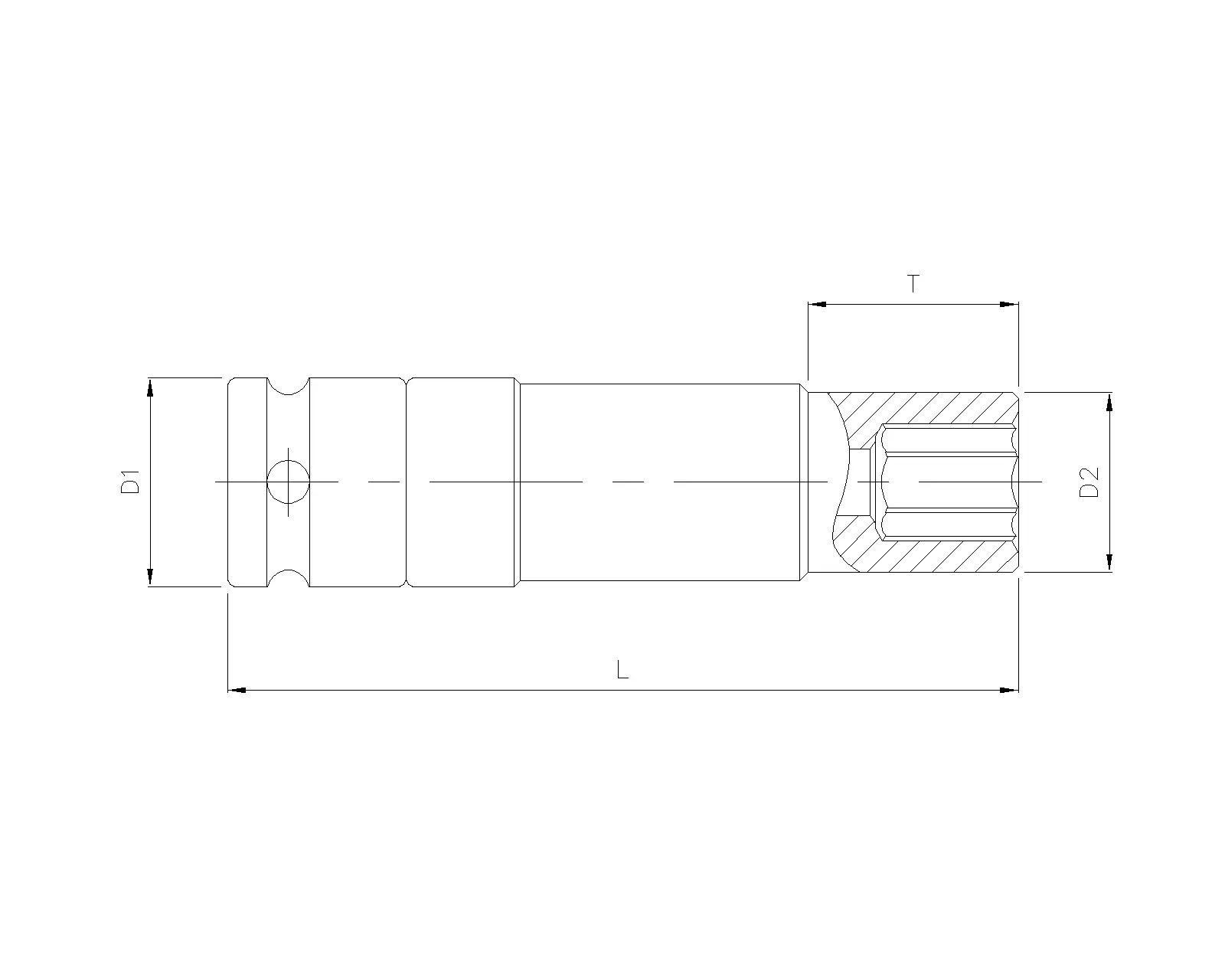 Torque impact socket 1/2" 21mm