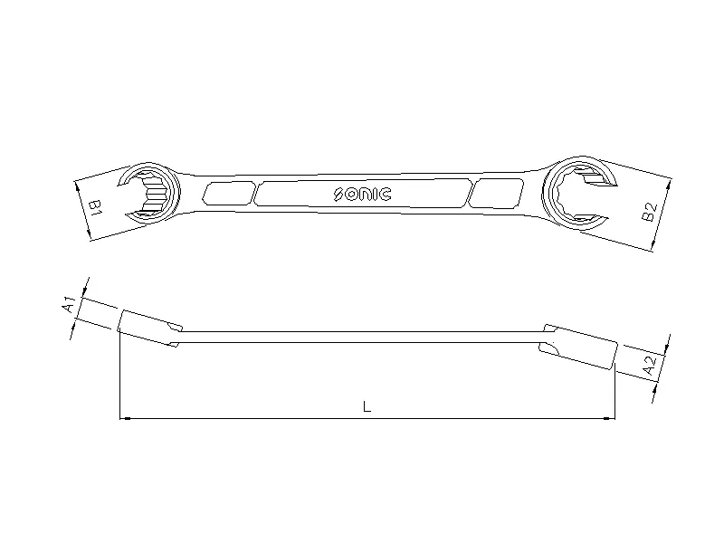 Flare nut wrench 11x13 Sonic Equipment