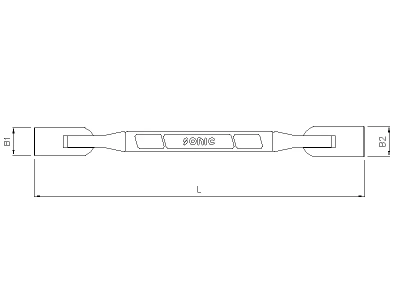 Hinged socket wrench 8x9mm