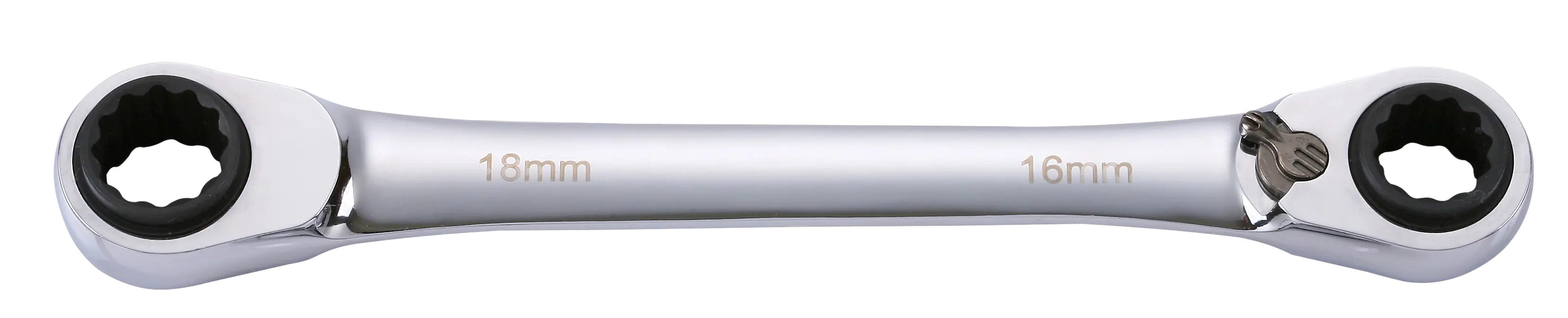 Ring ratchet wrench 4 in 1 16-17 and 18-19mm