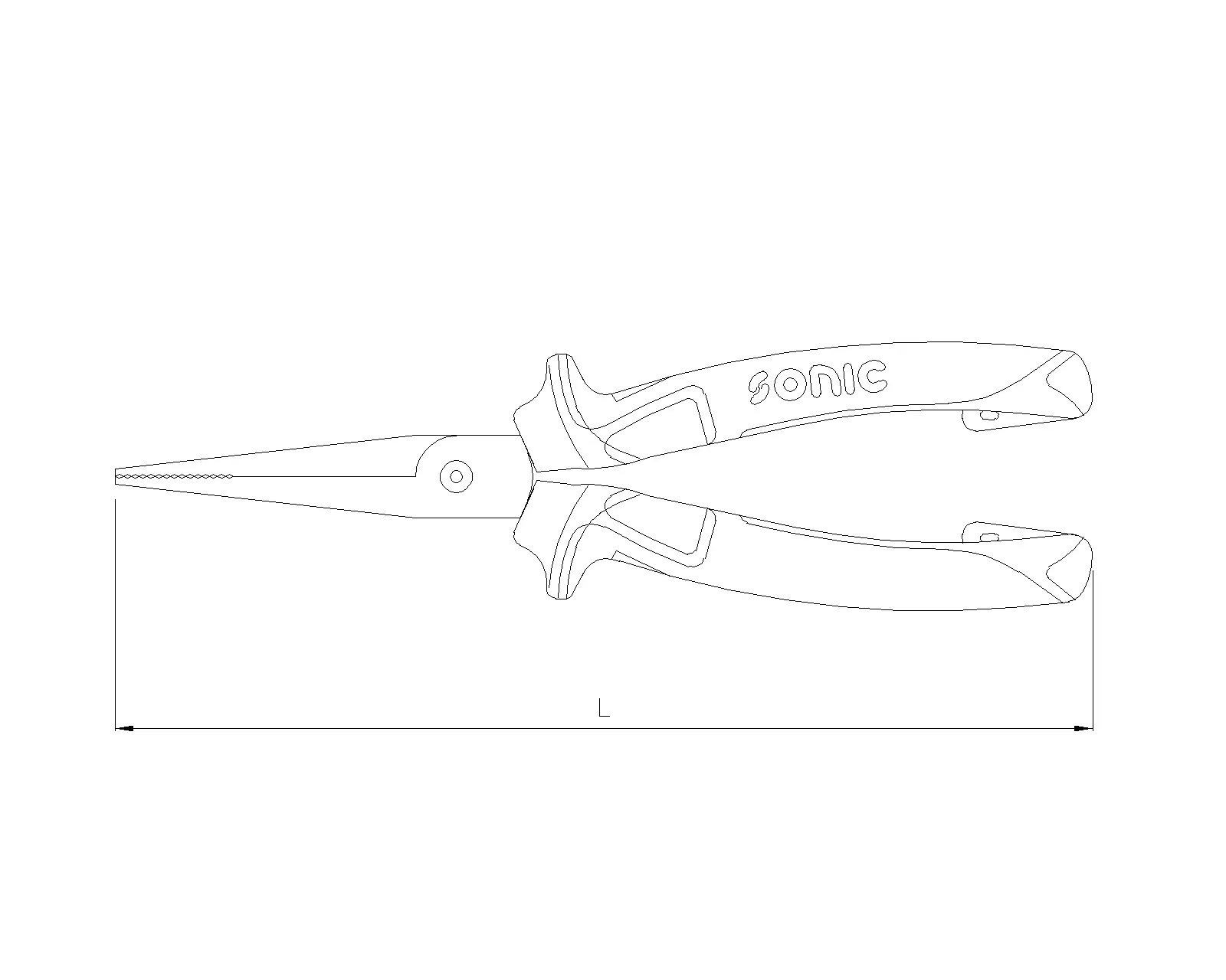 Flat long nose pliers 6"