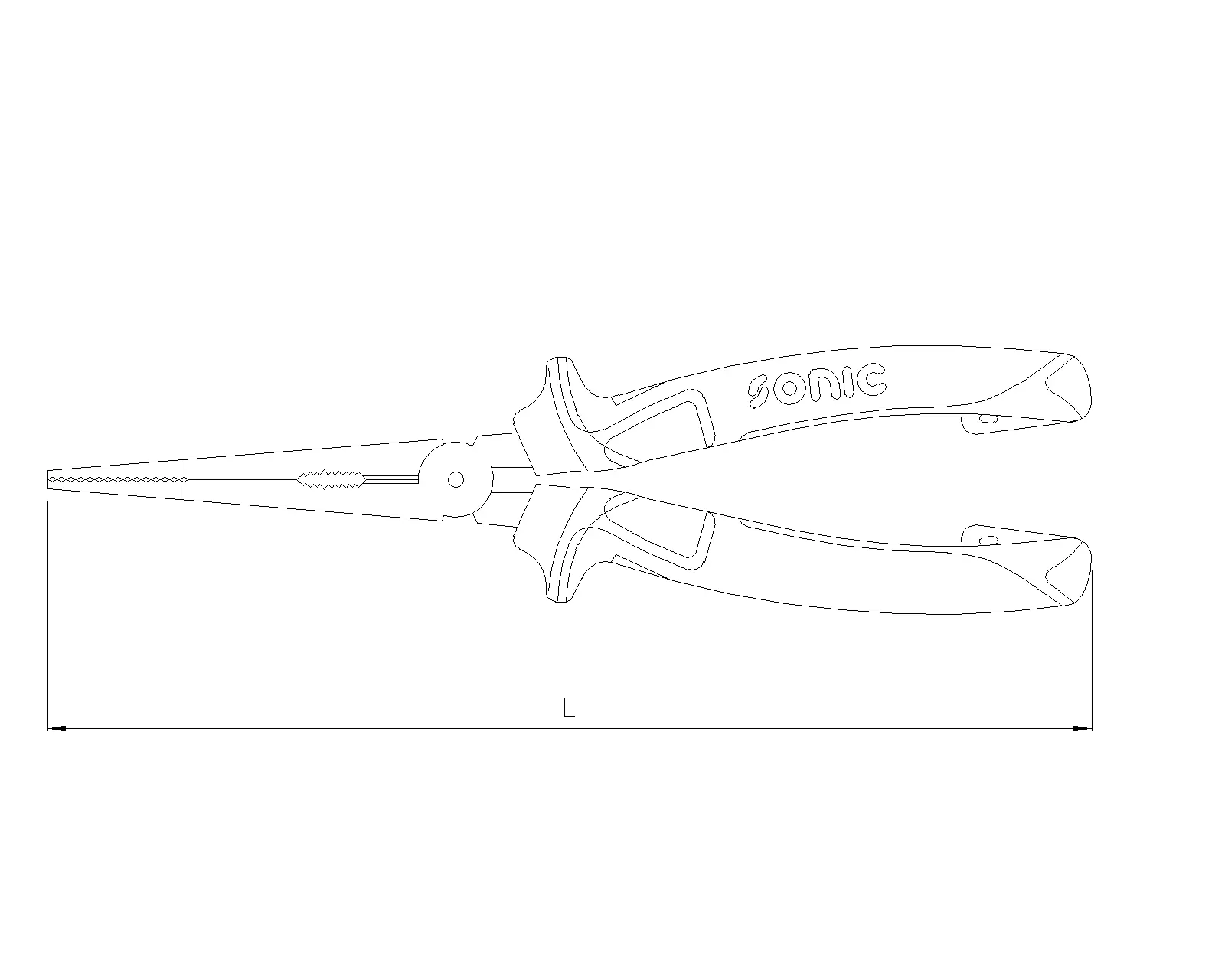 Bent long nose pliers 8"