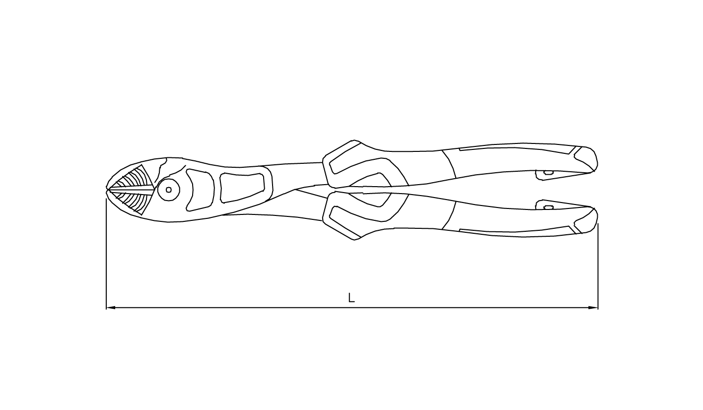 Heavy duty diagonal side cutting pliers 7"