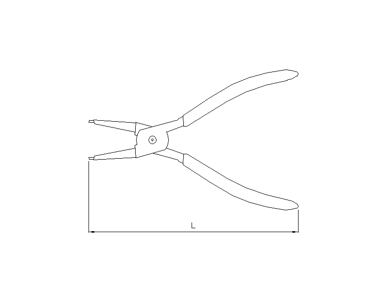 Snap ring pliers straight-close Ø19-60mm