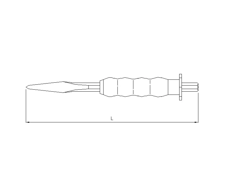 Grip cape chisel 190mmL 7mm