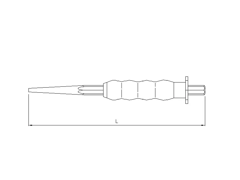 Grip taper punch 185mmL 2mm