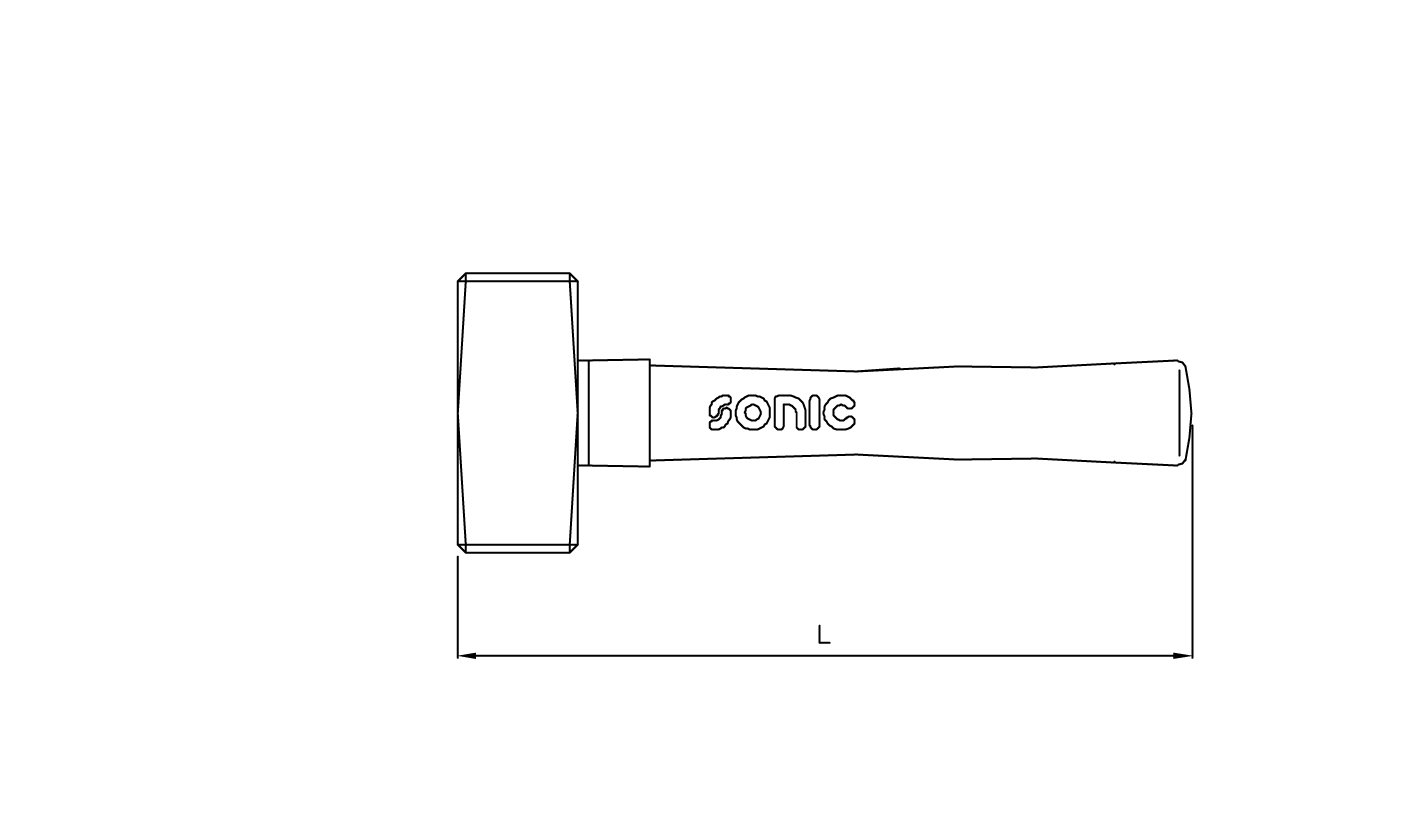 Stoning hammer with ash handle 1000gr.