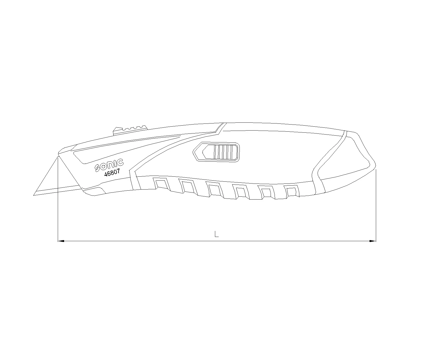 Utility knife incl. 10 spare blades