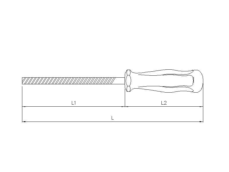 File triangular for brakes 8"