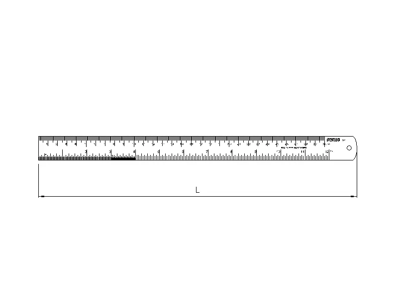 Stainless steel straight ruler 30cm
