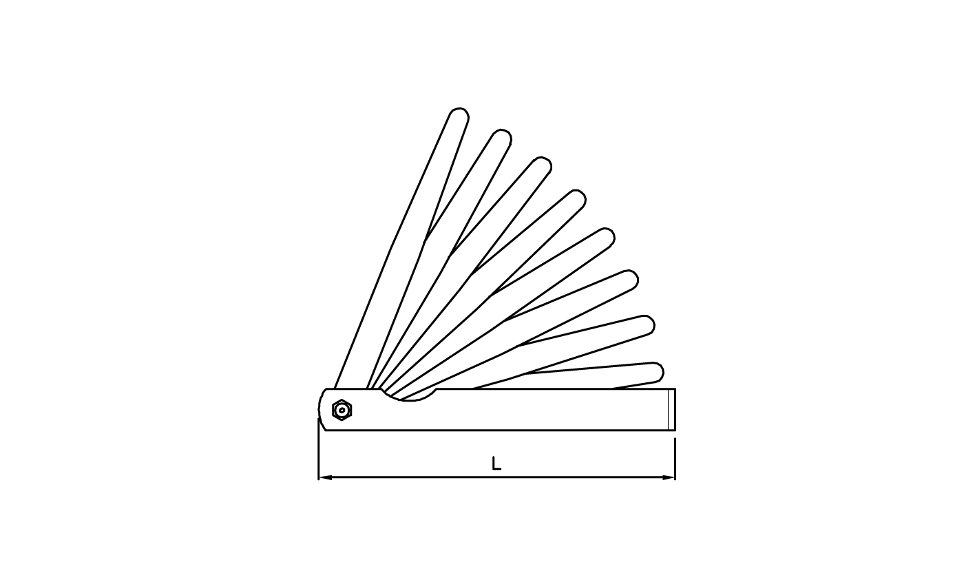 Feeler gauge set 20-pcs.