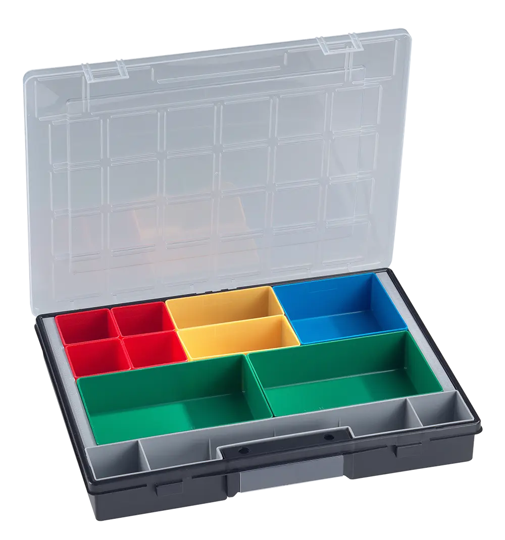 Storage case with 10 trays (370x295x55mm)