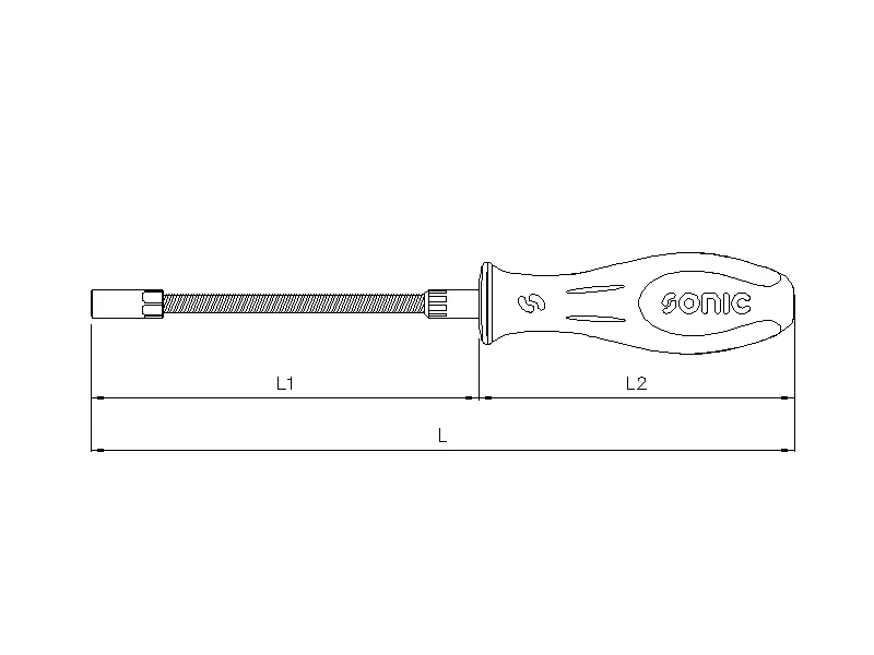 Flexible socket screwdriver hex 8mm