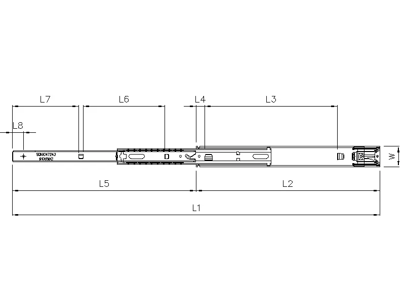 Right drawer rail (Evercraft)