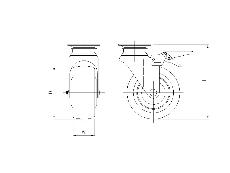 Caster set and handle for S9 topbox