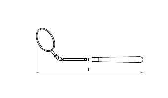 Telescopic mirror 30-74cm