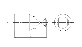 Drain plug key square 10mm