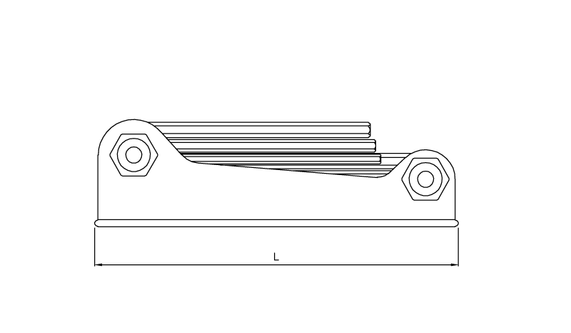 Key wrench set hex foldable 7-pcs.