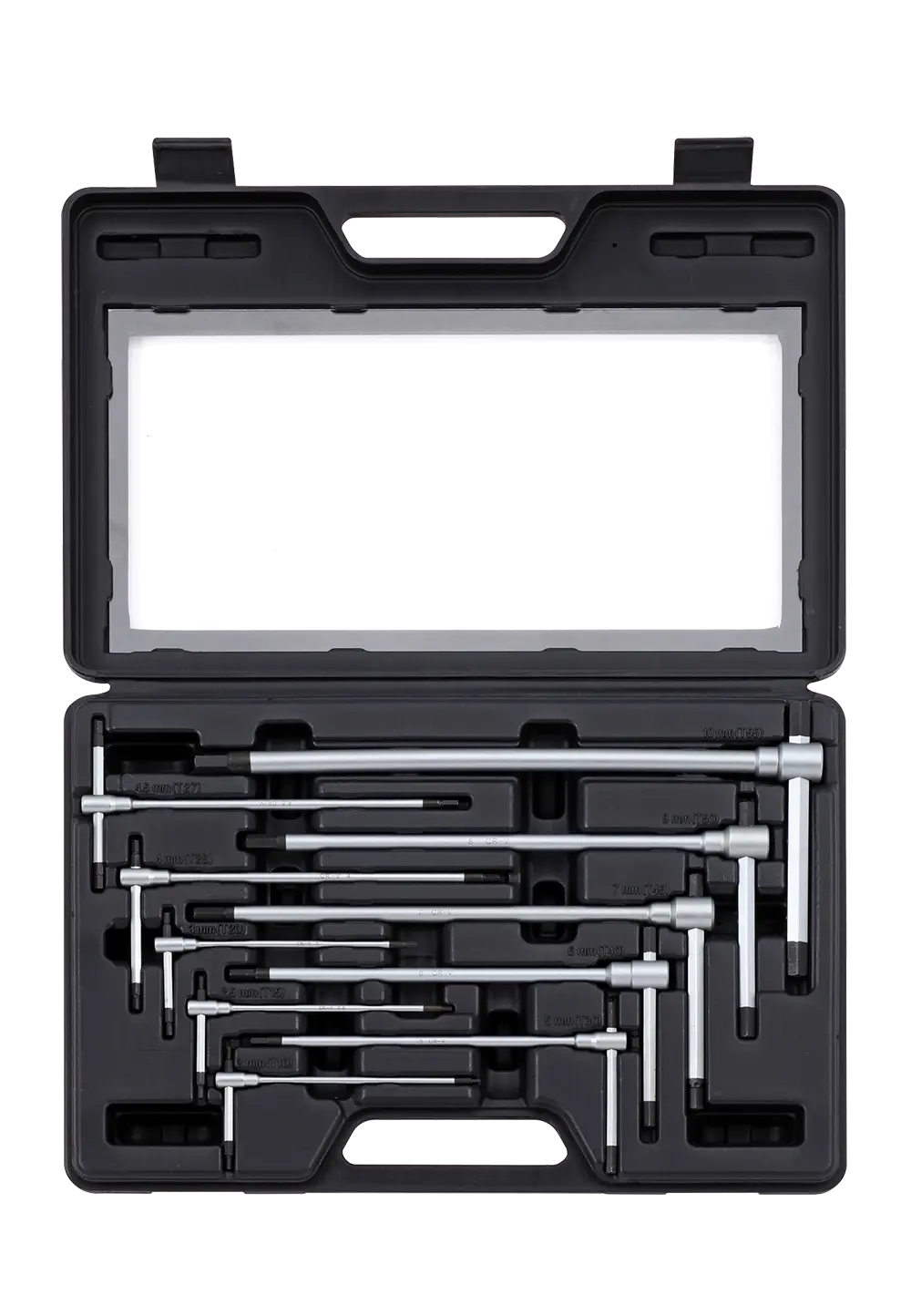 Key wrench set hex T-handle 3-tip 10-pcs