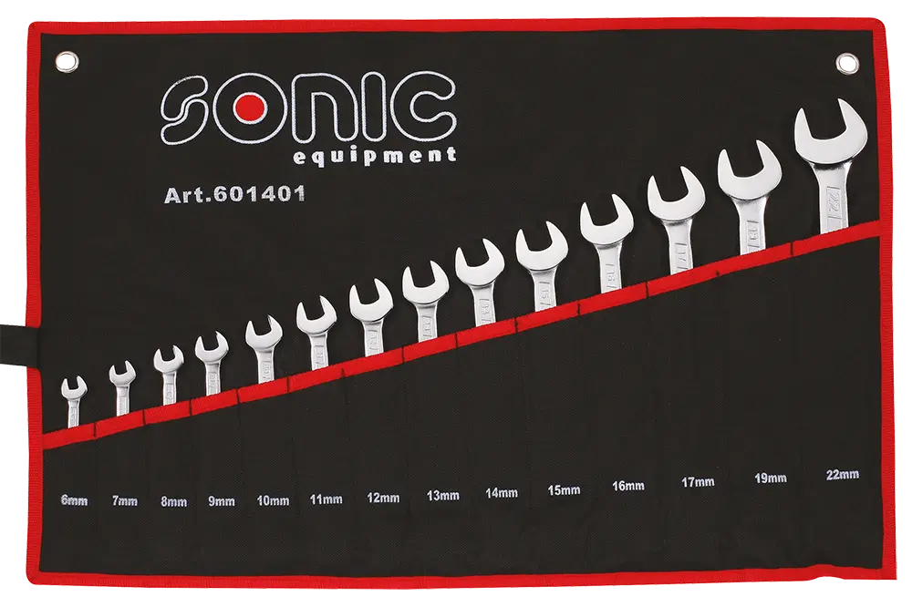 Combination wrench set in pouch 14-pcs.