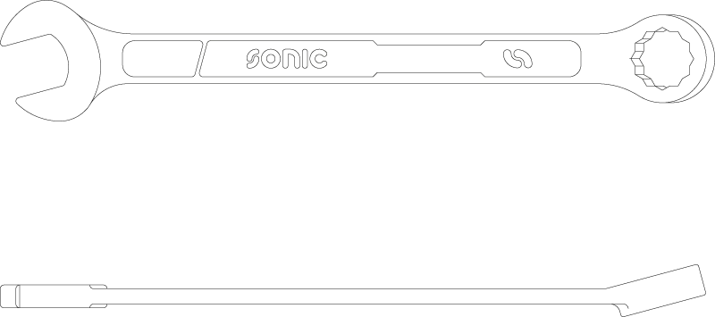 Combination wrench set in pouch 14-pcs.