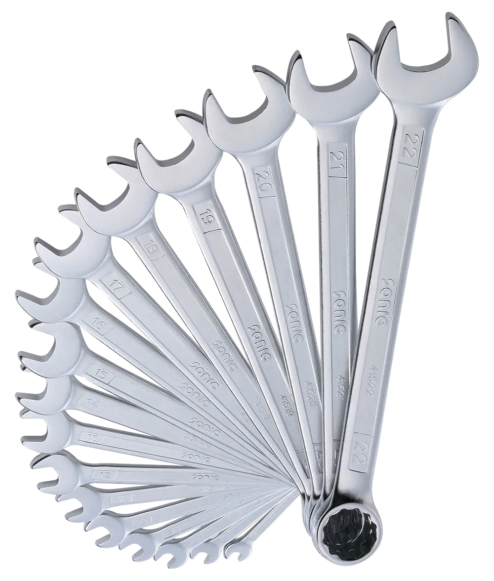 Combination wrench set in pouch 17-pcs.